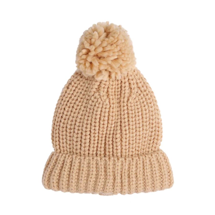 Pom Pom Beanie - Natural