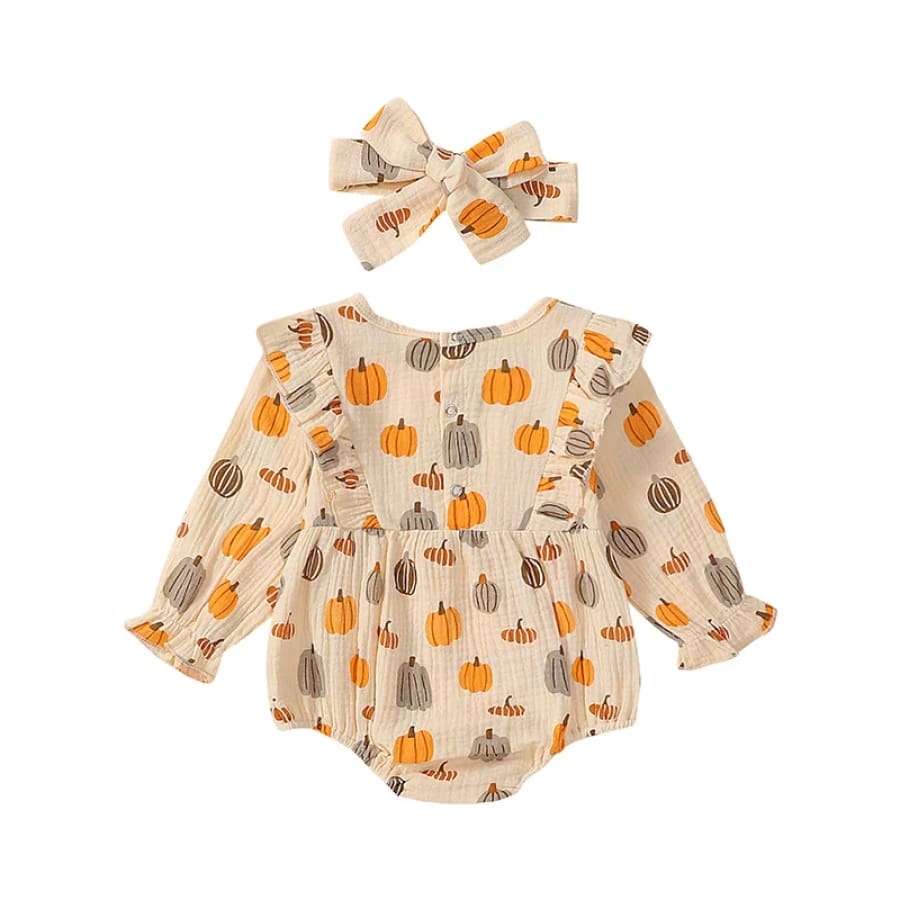Pumpkin Patch Flutter Romper 3 Months