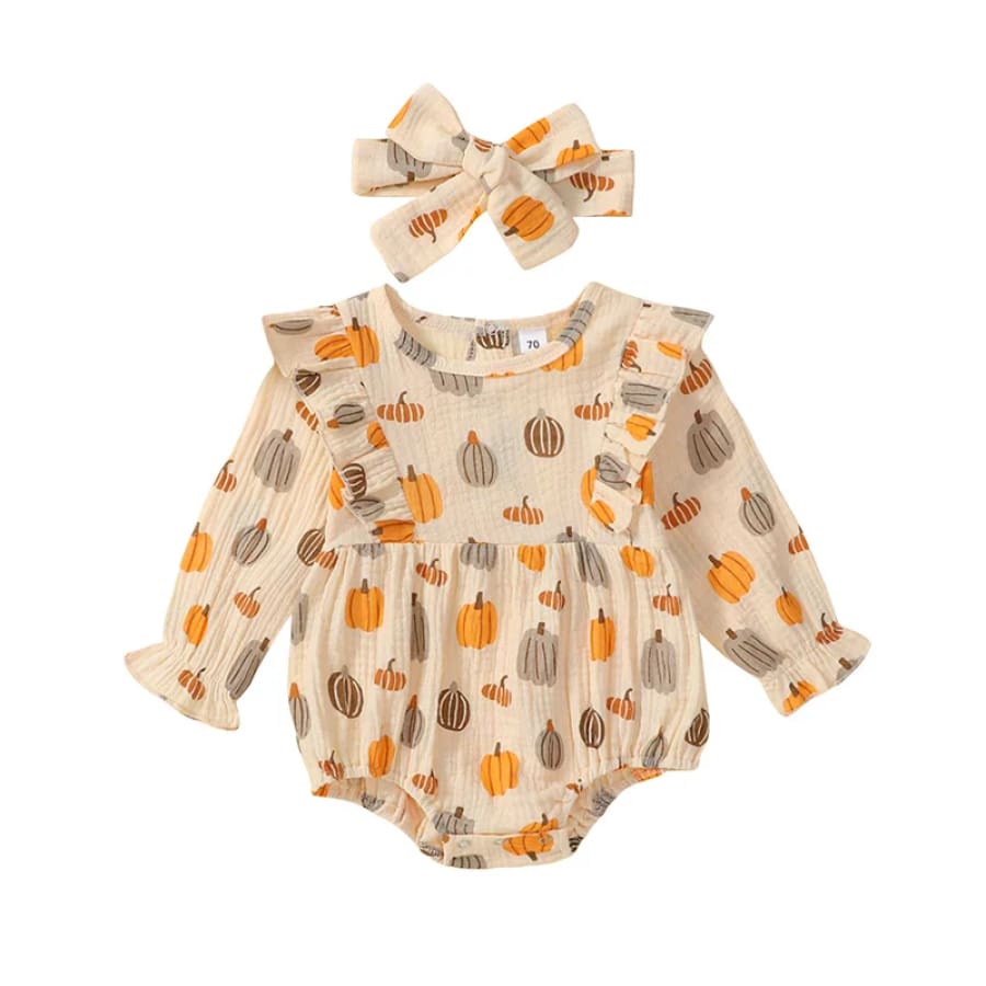 Pumpkin Patch Flutter Romper
