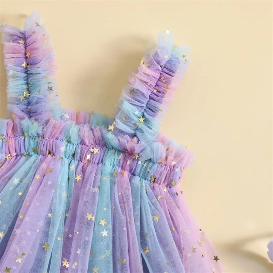 Remi Rainbow Sparkle Dress - Pinks