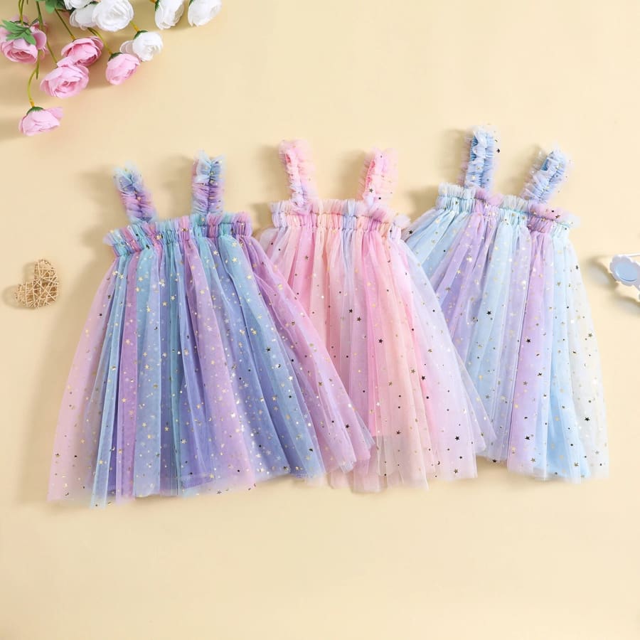 Remi Rainbow Sparkle Dress - Purples
