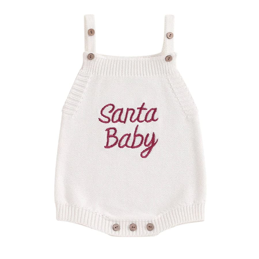 Santa Baby Knit Romper - 0-3 Months