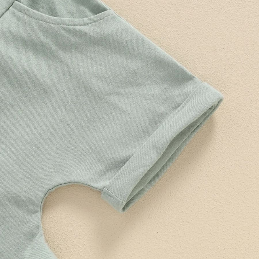 Shaun Stripe Short + Tee Set - Green