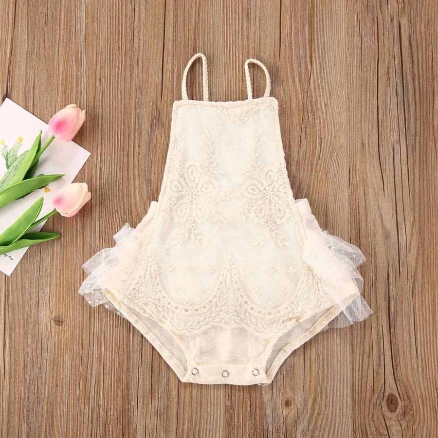 Simona Lace Flutter Romper