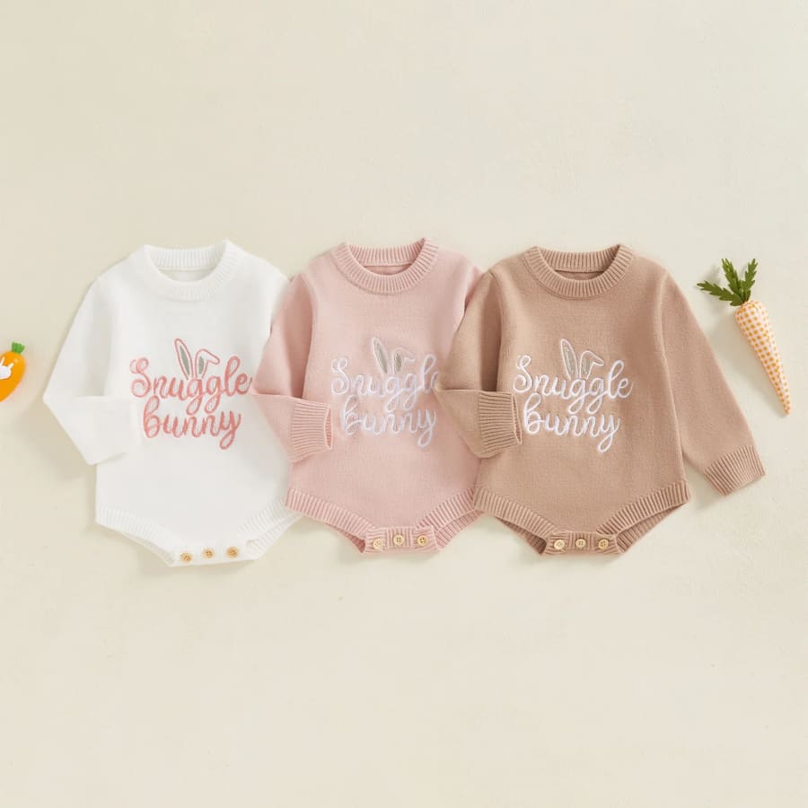 Snuggle Bunny Knit Romper - Natural