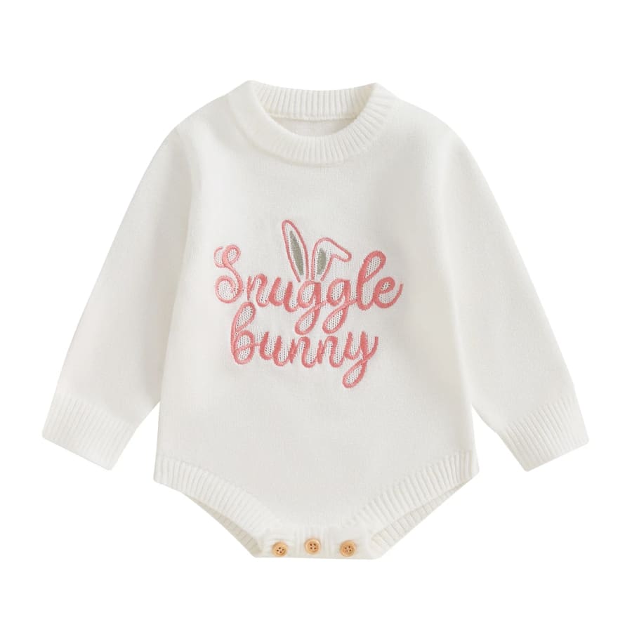 Snuggle Bunny Knit Romper - Natural