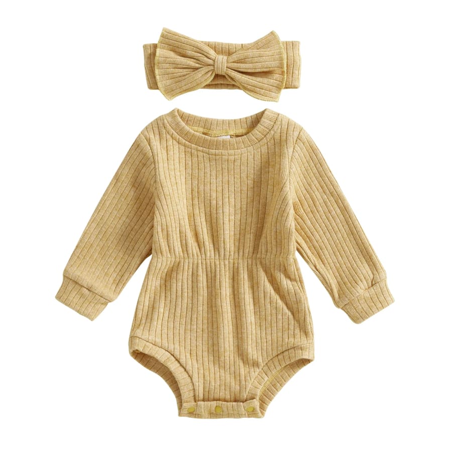 Sophia Waisted Long Sleeve - Butter - 0-3 Months