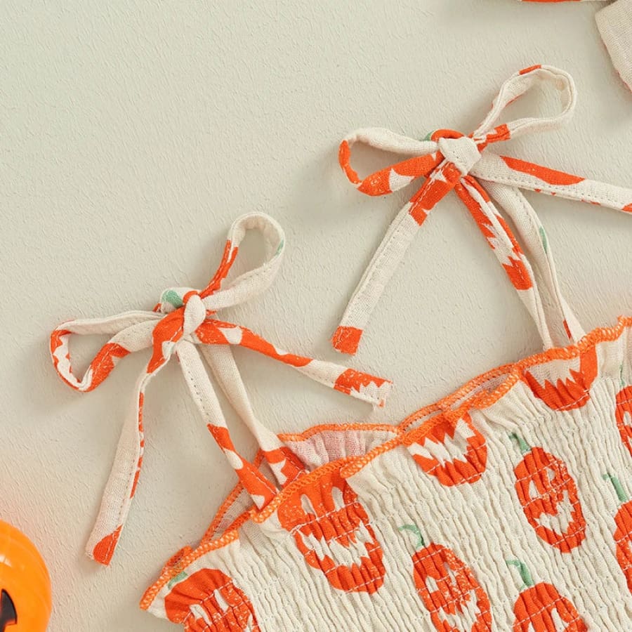 Spooky Pumpkin Tutu Romper
