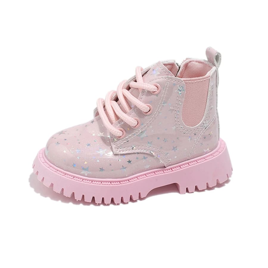 Stella Lace Up Boot - Pink - 21