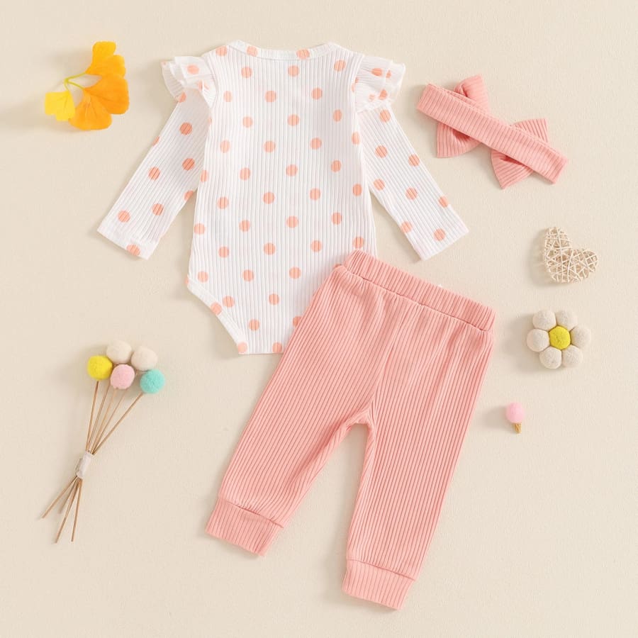 Stella Spots Flutter Long Sleeve Trackie Set - Natural