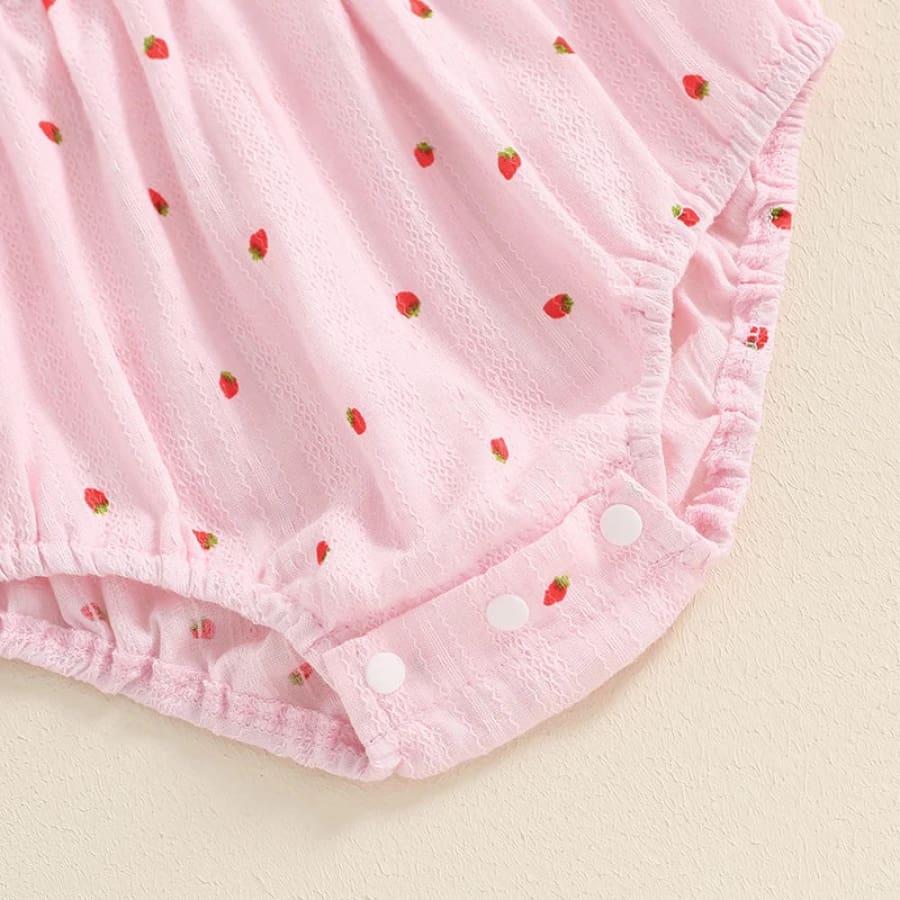 Strawberry Fields Flutter Romper