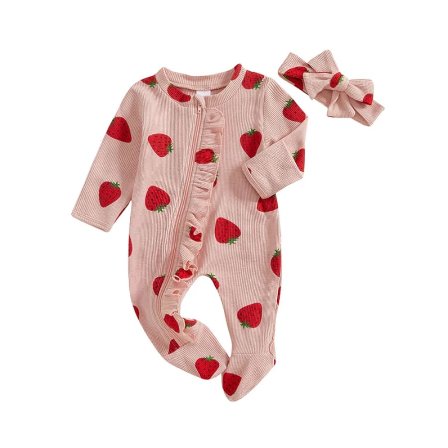 Strawberry Fields Zippy Jumpsuit - Newborn