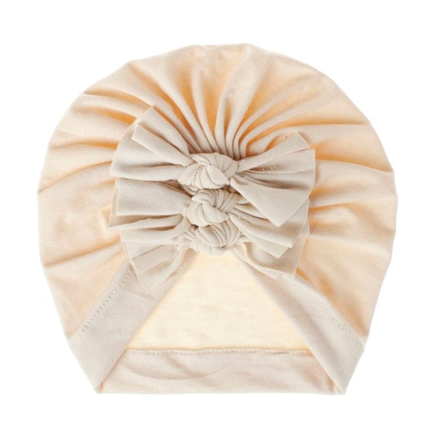 Stretch Bow Beanie - Cream - Headband headband