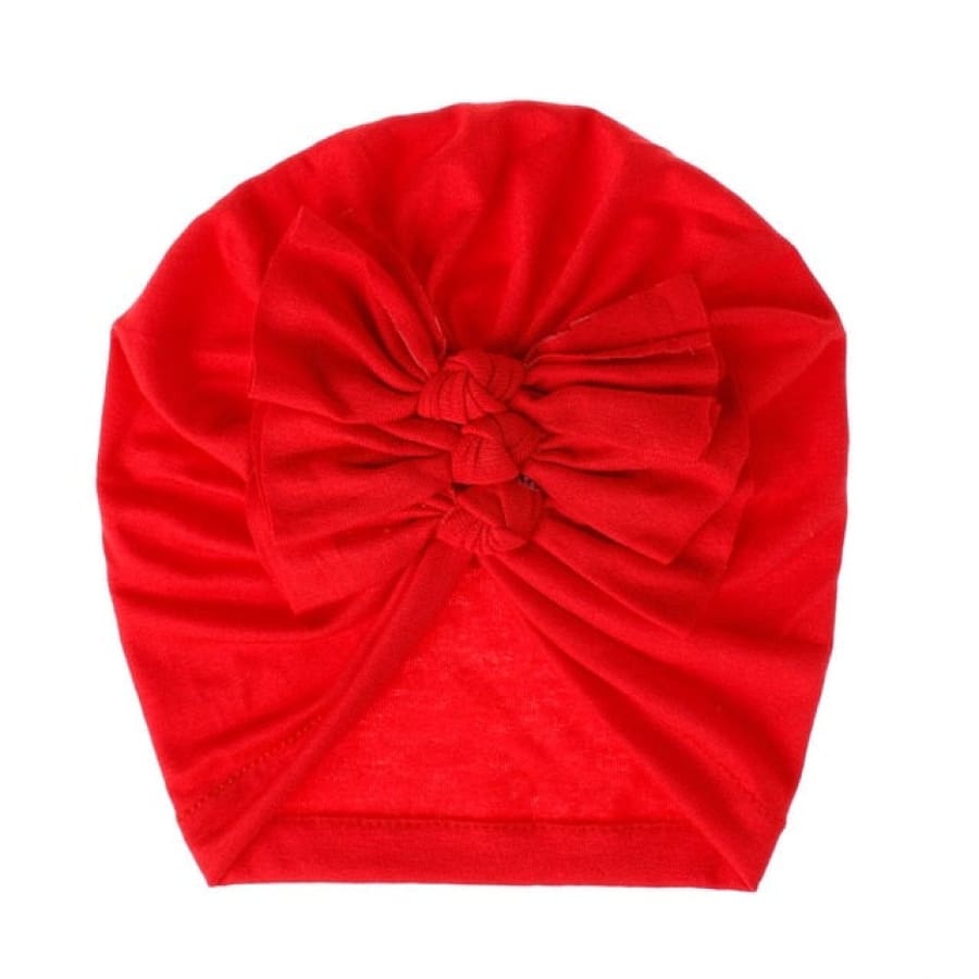 Stretch Bow Beanie - Red - Headband headband