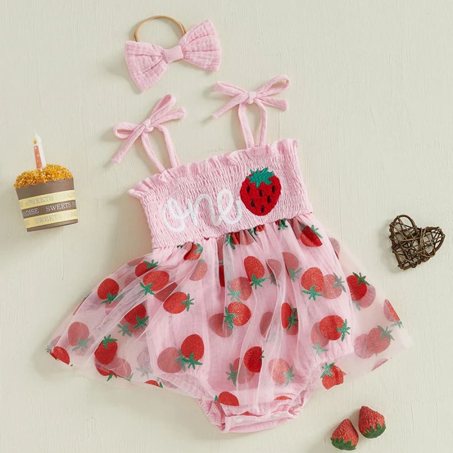 Sweet Berry ’One’ Romper