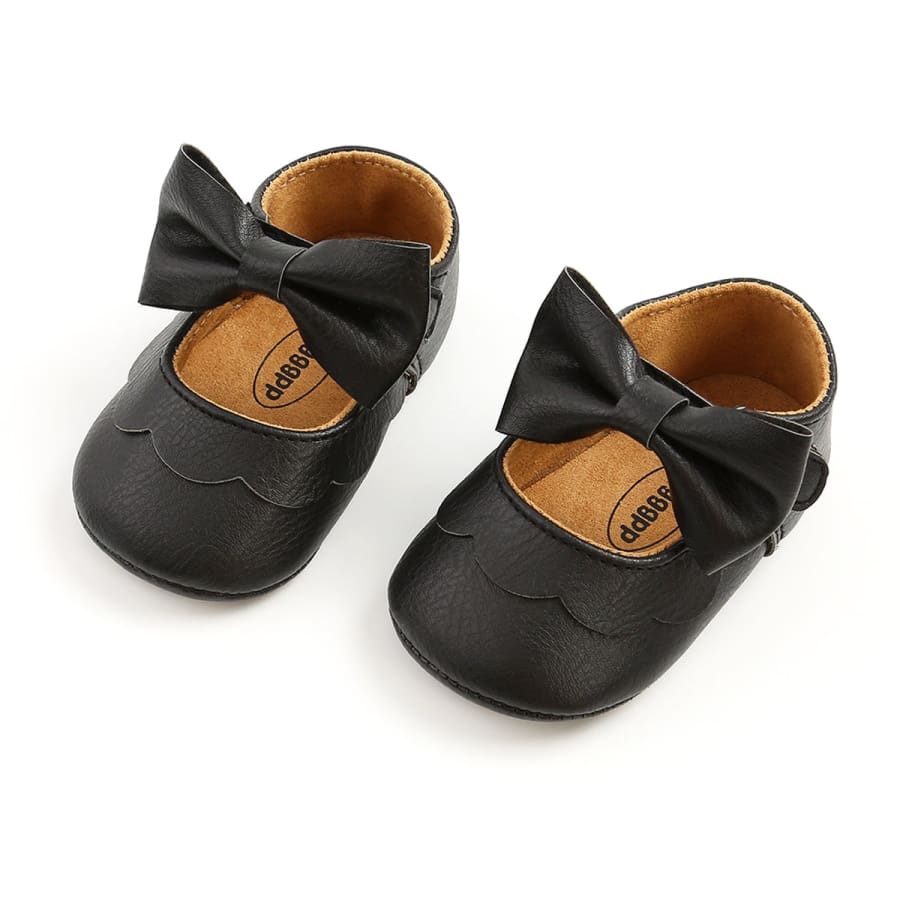 Tina Bow Soft Sole Pre Walker - Black - 0-6 Months