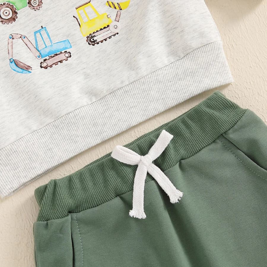 Trucks &amp; Diggers Trackie Set - Green
