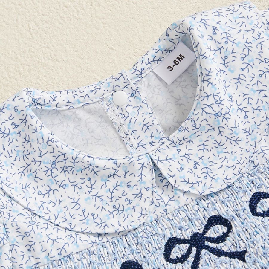 Tully Smocked Bow Romper