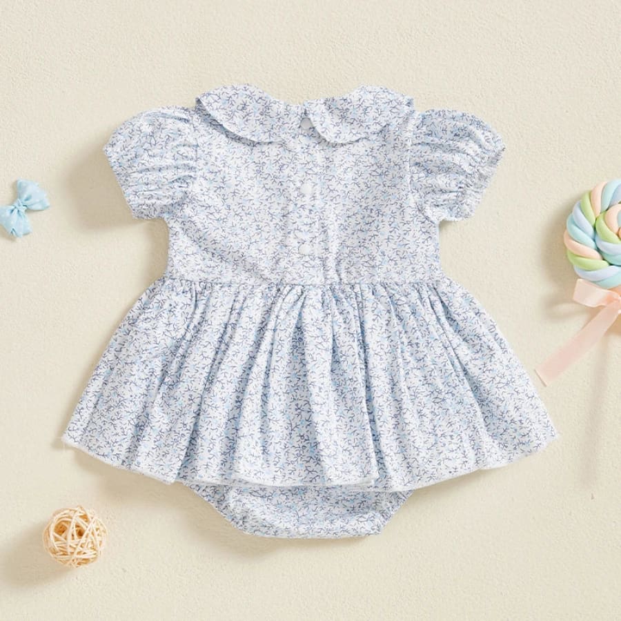 Tully Smocked Bow Romper - 0-3 Months