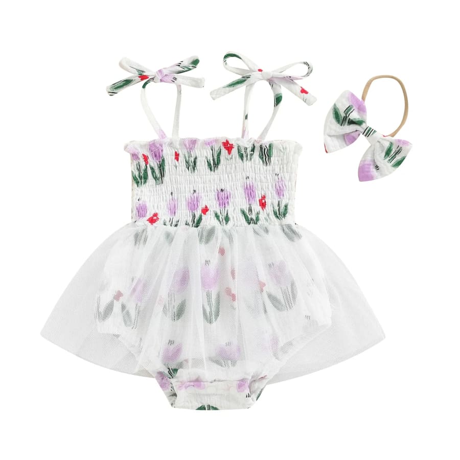 Tully Tulip Tutu Romper - Pink