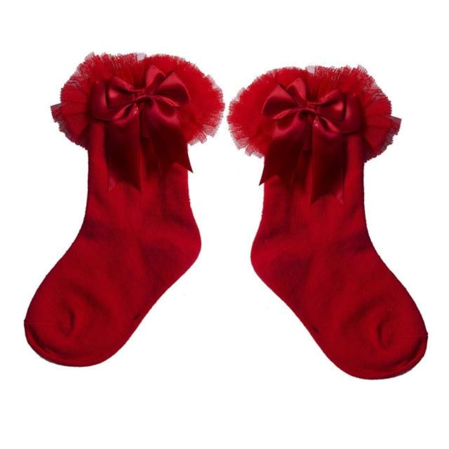 Tutu Ribbon Socks - Red / to 2 Years - Socks