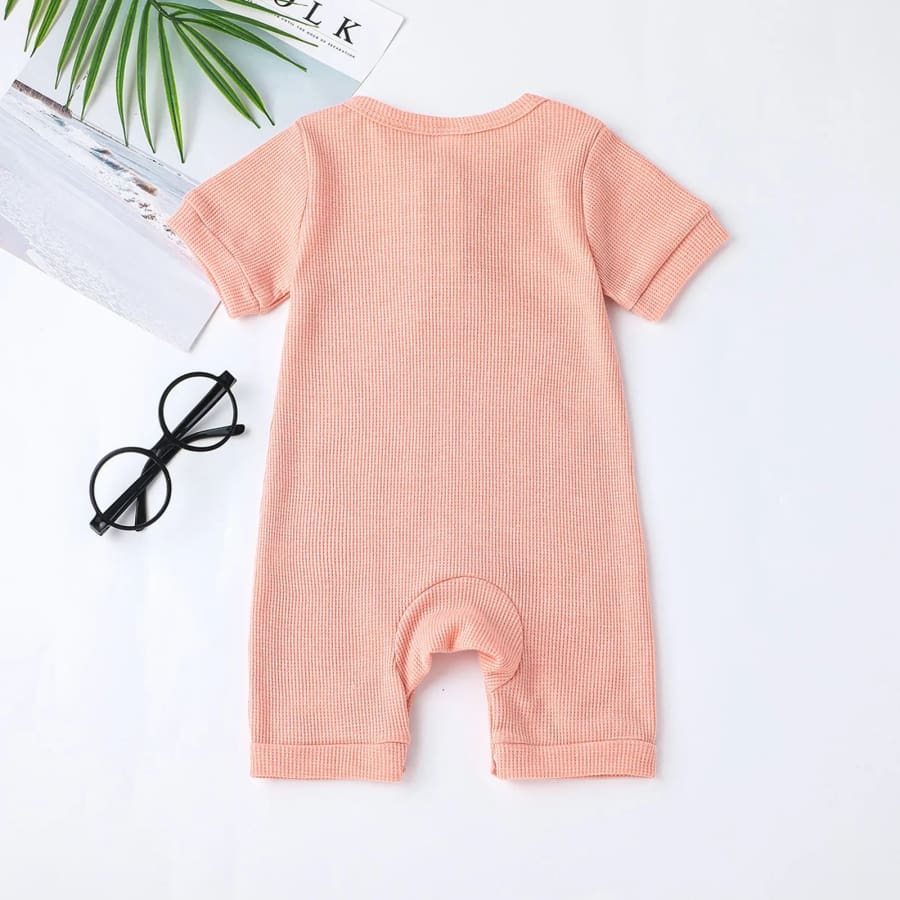 Unisex Summer Essential Jumpsuit - Peach