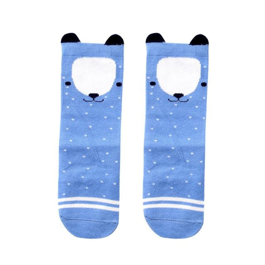 Animal Character Knee High Socks - Blue / to 2 Years - Socks Socks