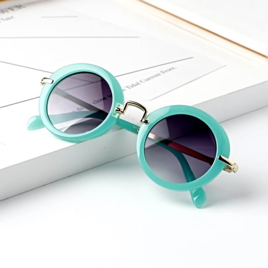 Aria Round Vintage Sunglasses - Aqua - Sunglasses sunglasses