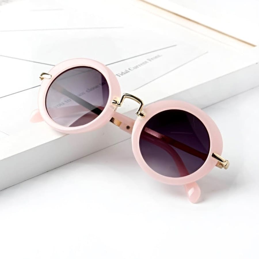 Aria Round Vintage Sunglasses - Pink - Sunglasses sunglasses