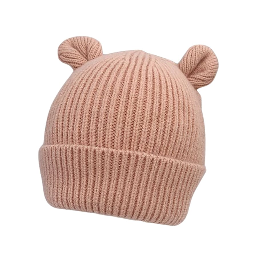 Baby Bear Knit Hat - Blush