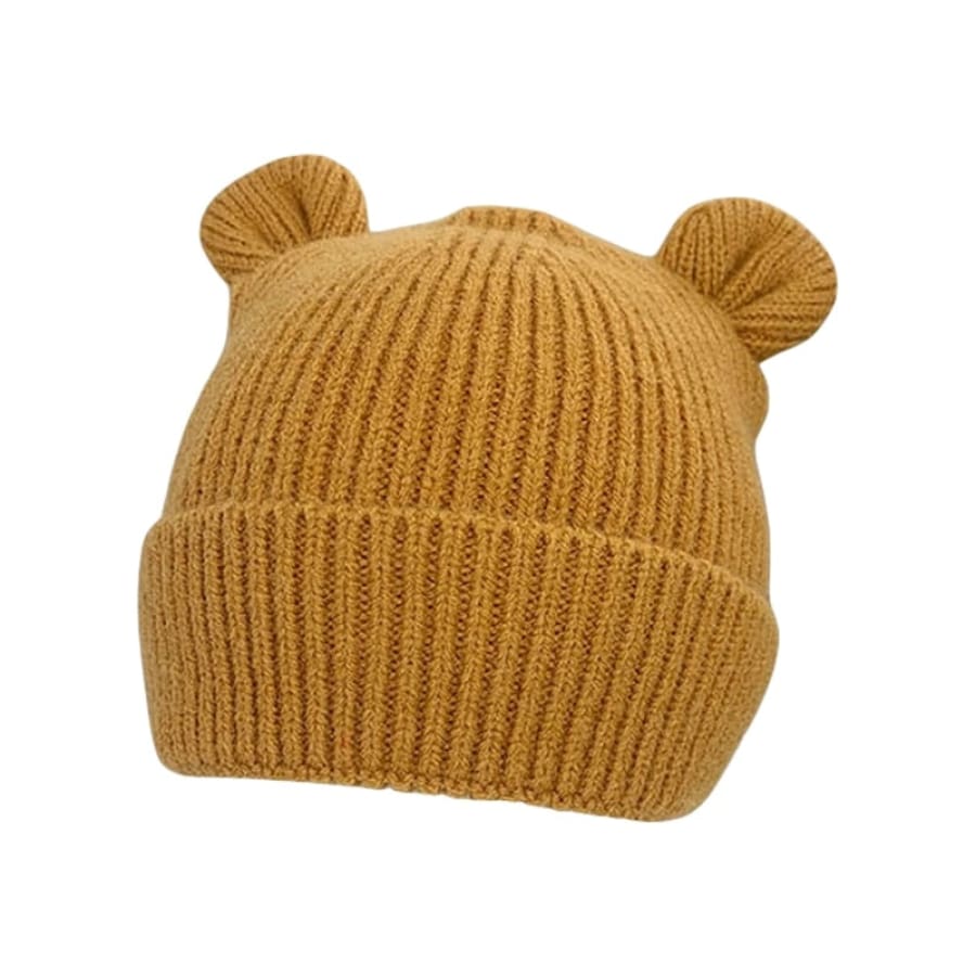 Baby Bear Knit Hat - Red