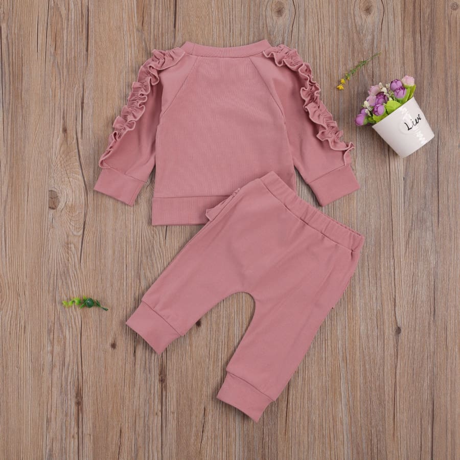 Bianca Ruffles Trackie - Berry - 6-12 Months - Sets sets