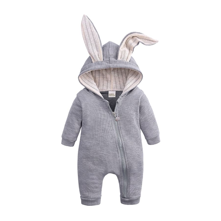 Bunny Babe Hoodie Jumpsuit - Snow