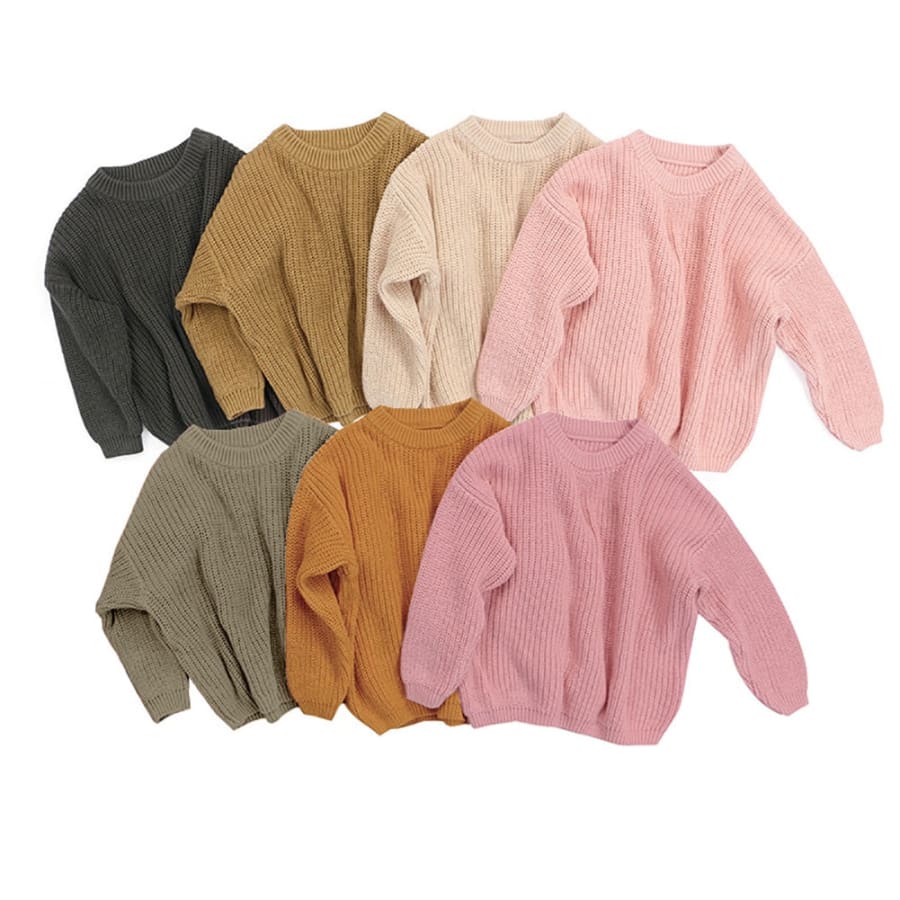 Callie Cosy Knit Sweater - Blush - 6M