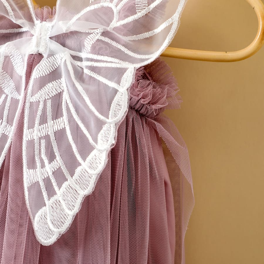 Caria Butterfly Wing Dress - Milk