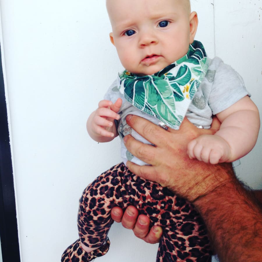 Chuckles & Caz Dribble Bib Tropical Palm - Wrap Bibs, wraps