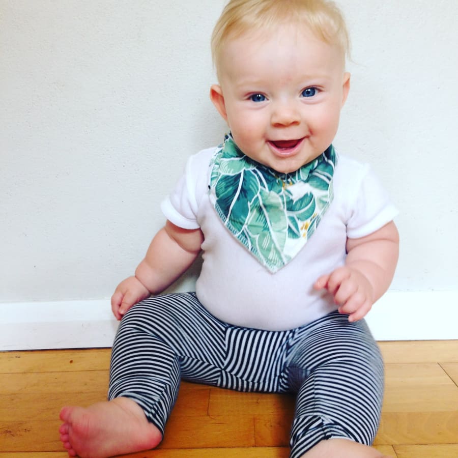 Chuckles & Caz Dribble Bib Tropical Palm - Wrap Bibs, wraps