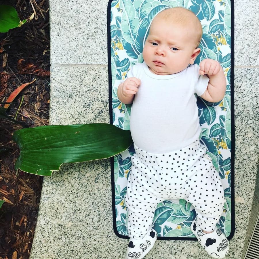 Chuckles & Caz Neoprene Changing Mat - Tropical Palm - Nappy Bag wraps