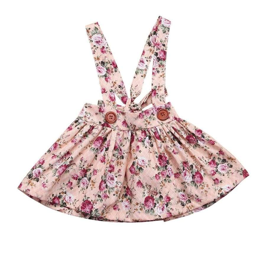 Brianna Floral Pinafore - Pink / 0-6 Months - Dresses Dress