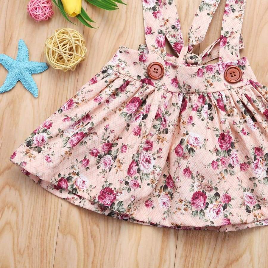 Brianna Floral Pinafore - Dresses Dress