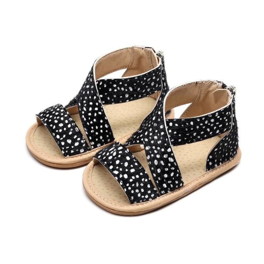 Tessa Spot Sandal - Black / 12-18 Months - Shoes shoes