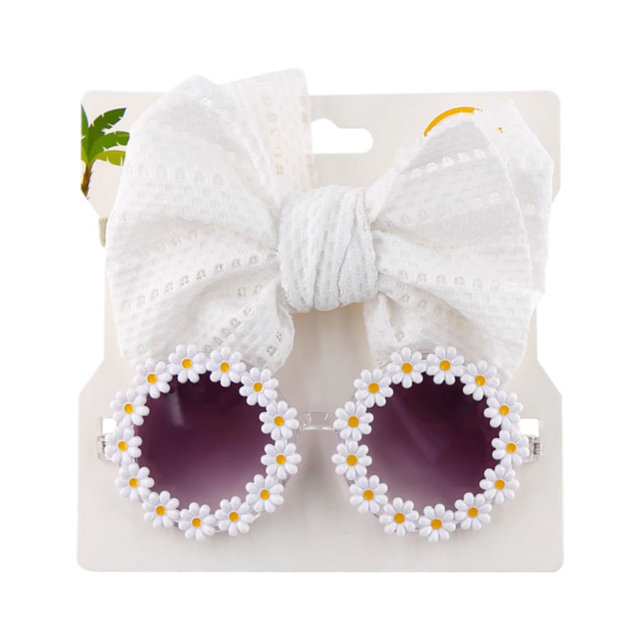 Cosmina Headband and Sunglass Set - White - Sunglasses sunglasses