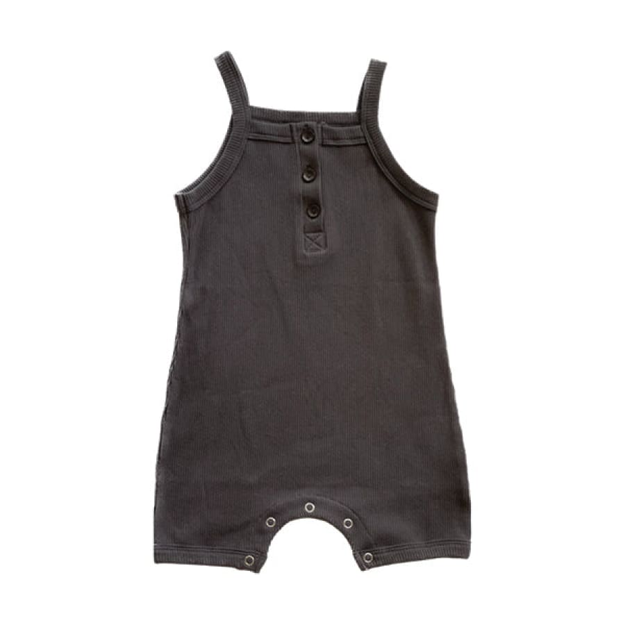 Dakota Ribbed Jumpsuit - Dark Grey - 0-3 Months - Jumpsuit jumpsuit