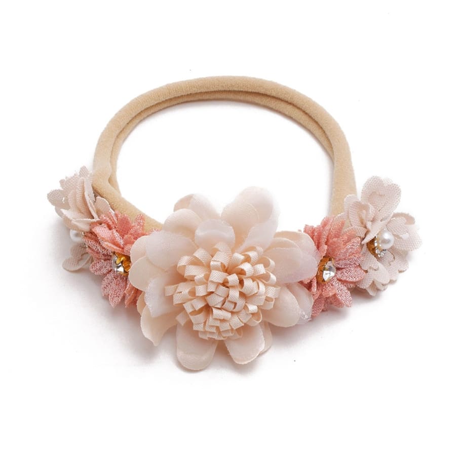 Evie Floral Headband - Cream Twist