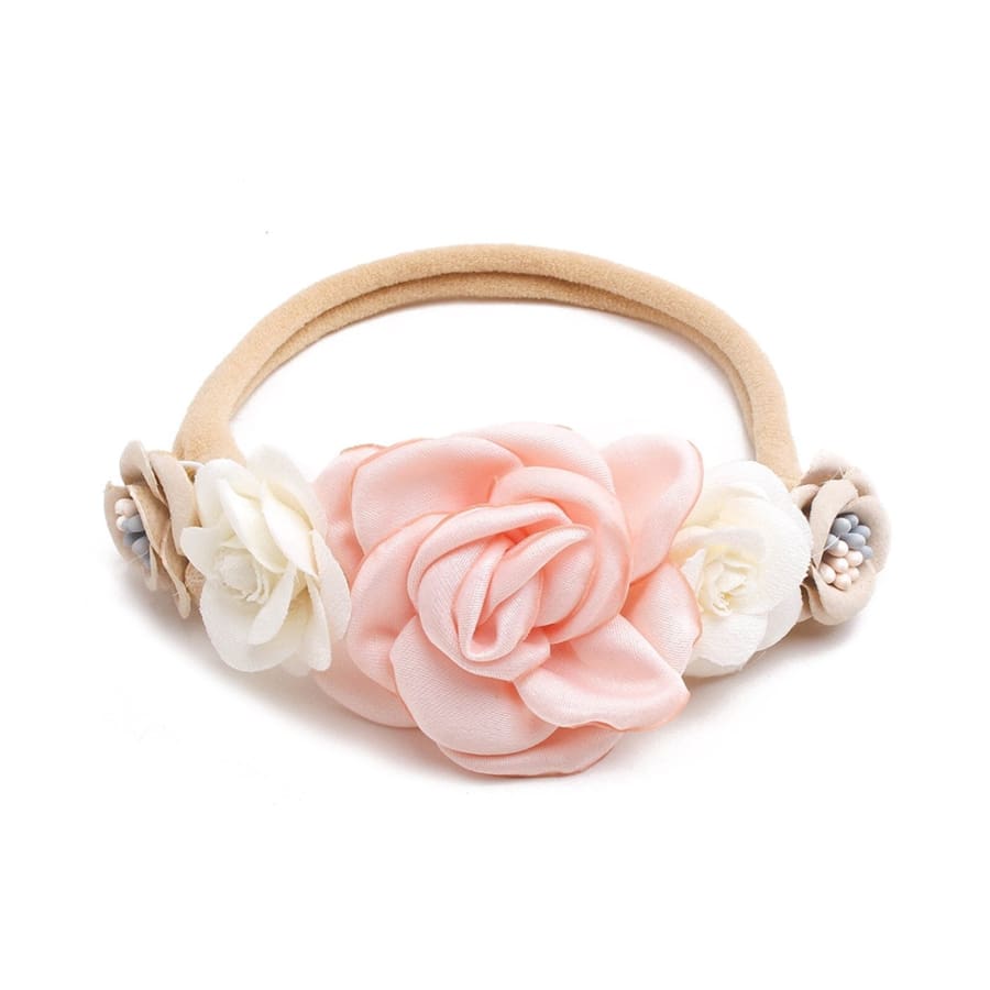 Evie Floral Headband - Pink