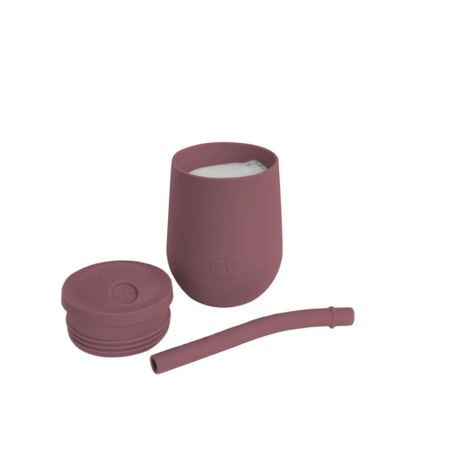 Ezpz Mini Cup + Straw Training System Mauve - Feeding Bowl, drink cups, ezpz, Feeding