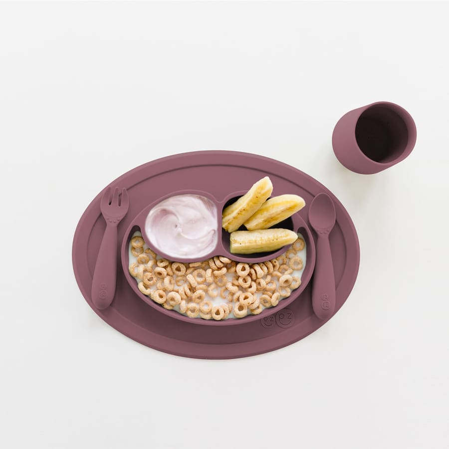 EzPz Mini Utensil - Mauve - Feeding Bowl, drink cups, ezpz, Feeding