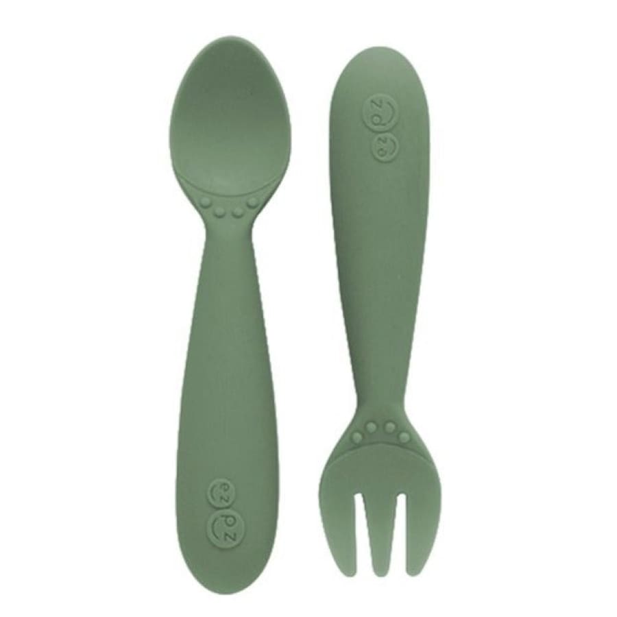 EzPz Mini Utensil - Olive - Feeding Bowl, drink cups, ezpz, Feeding