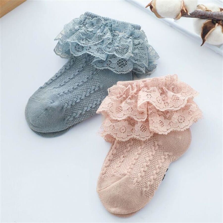 Frilly Lace Ankle Socks - Socks Socks