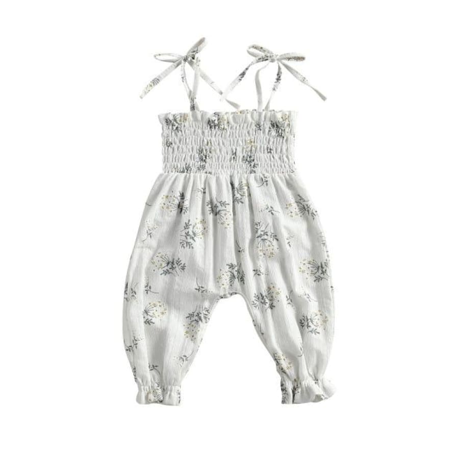 Gianna Shoe String Strap Romper - 0-6 Months - Rompers Rompers